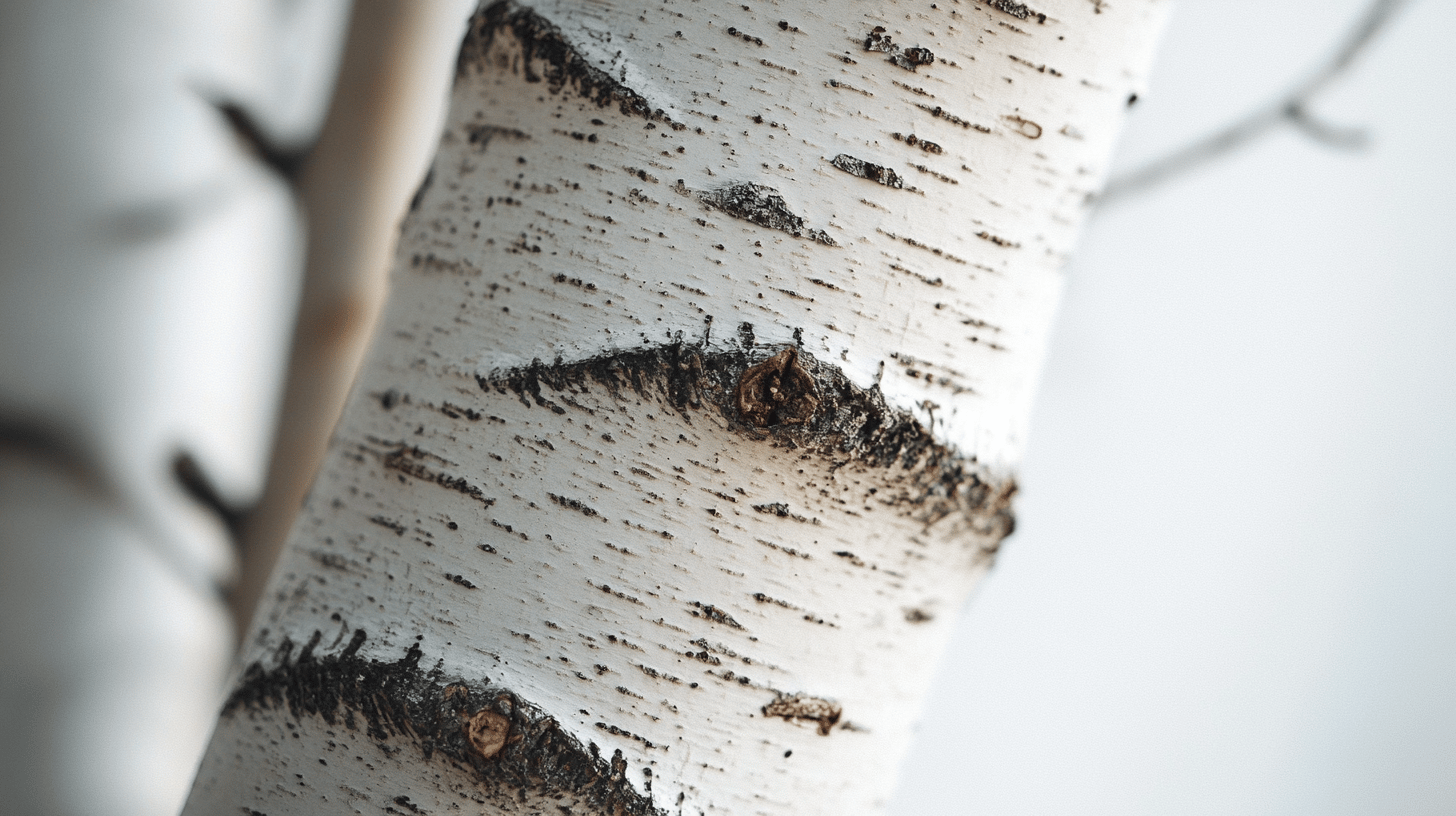 Nahaufnahme einer Birkenrinde