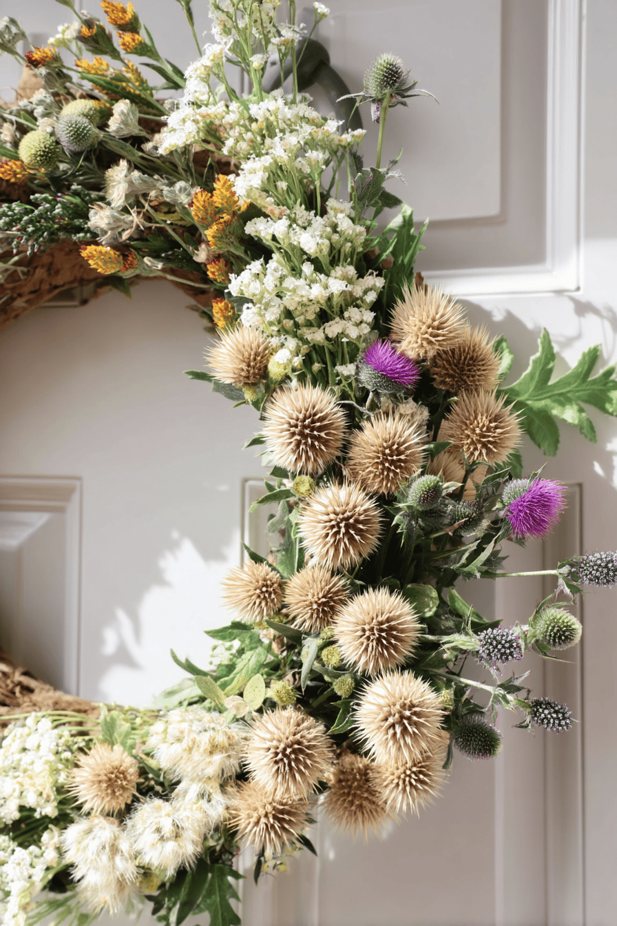 Türkranz mit Disteln und bunten Blüten