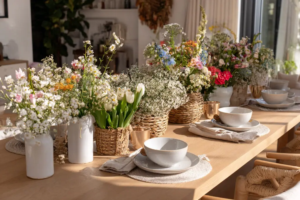 15 frische Ideen für die Frühlingsdekoration auf deinem Tisch