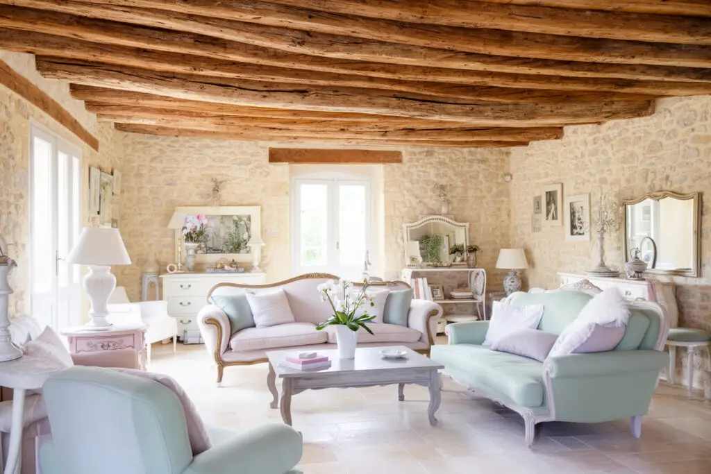 11 inspirierende Vorschläge, wie dein Wohnzimmer mit französischer Landhaus-Note stilvoll zur Wohlfühloase wird
