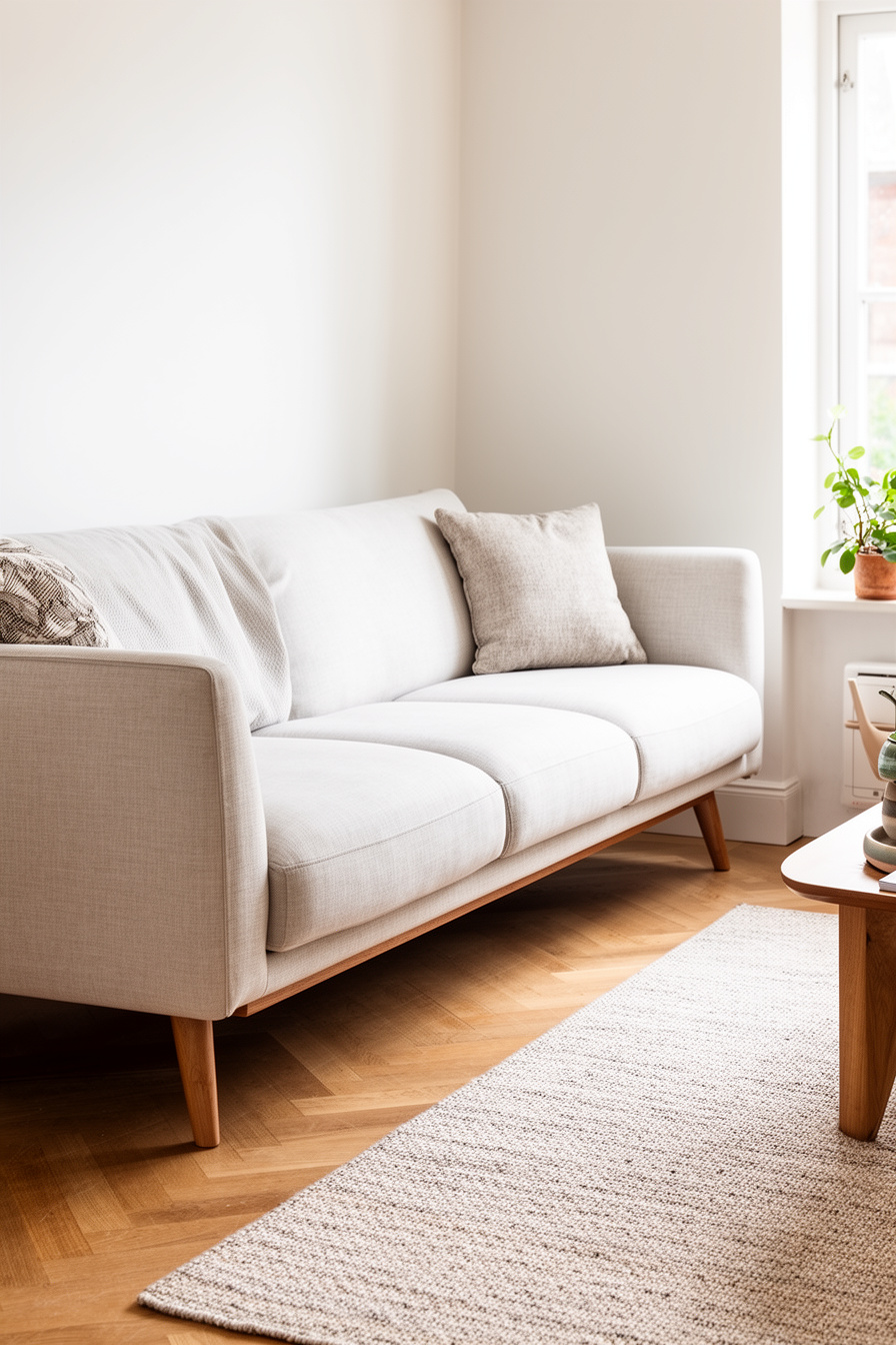 Skandinavisches Sofa in hellem Wohnzimmer