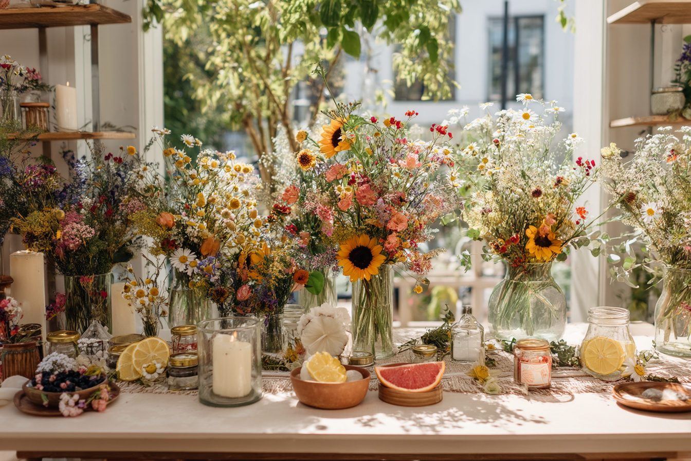 13 stilvolle Wege, wie du mit sommerlichen Blumen und DIY-Details deine Tischdeko zum Geburtstag besonders gestaltest
