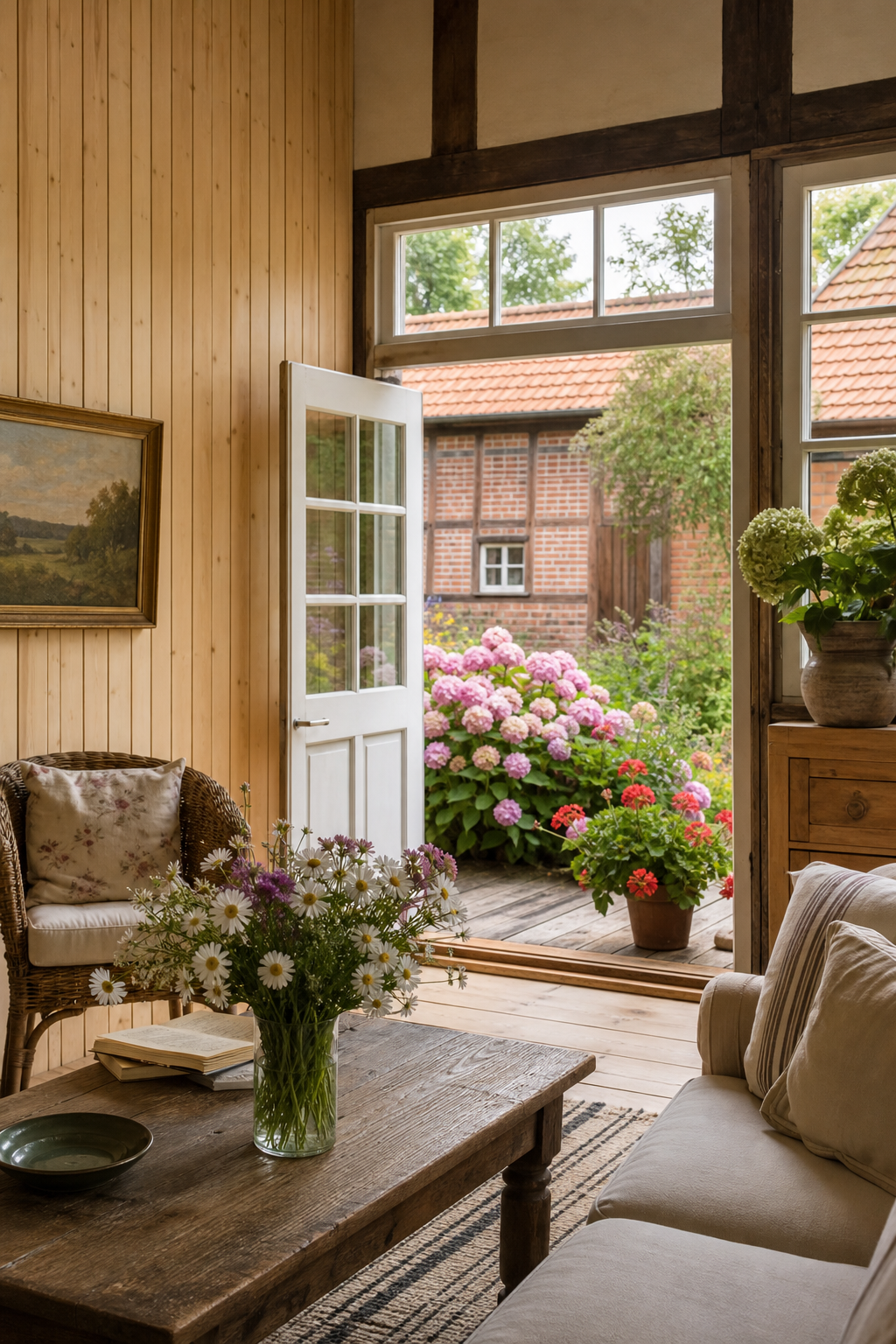 schwedenhaus-innen-ideen: 2. Holzvertäfelung an einer Wand