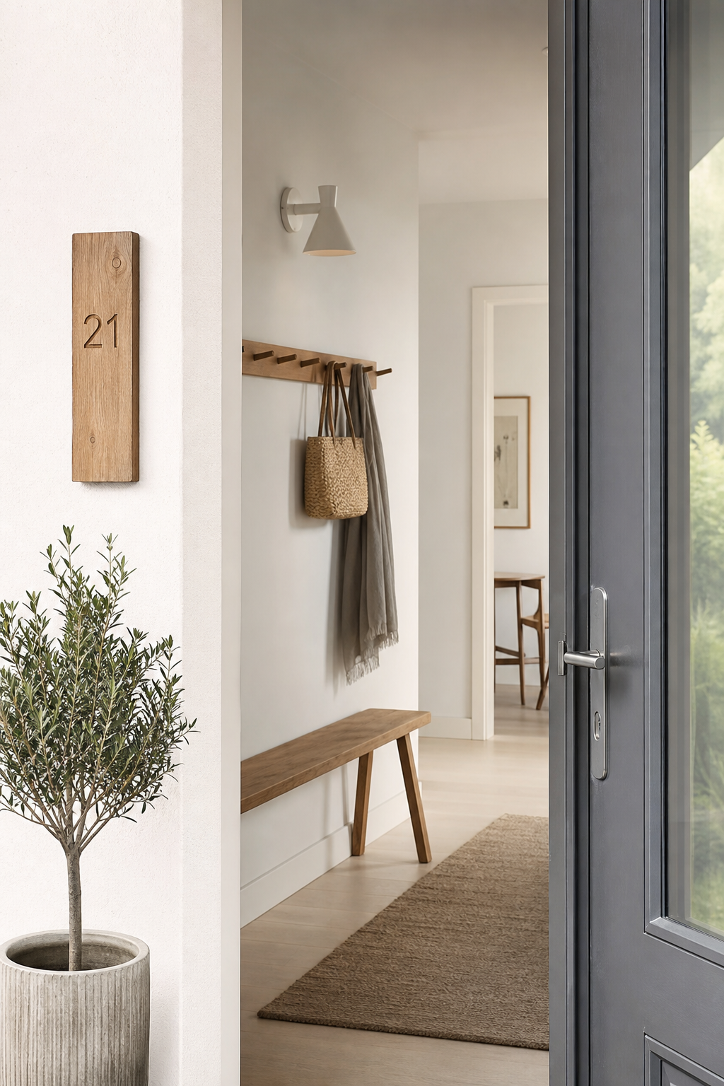 skandinavische-haustuer-eingangsbereich: 10. DIY-Hausnummer aus Holz