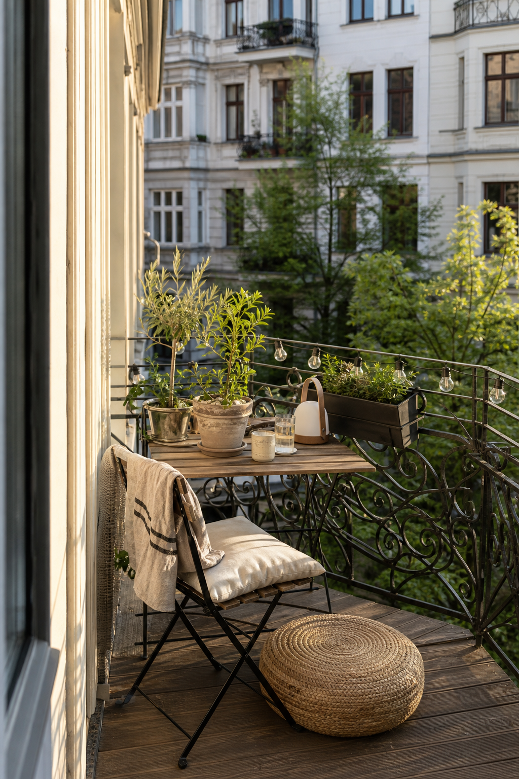 skandinavischer-balkon: 11. Kleiner Pouf für Füße