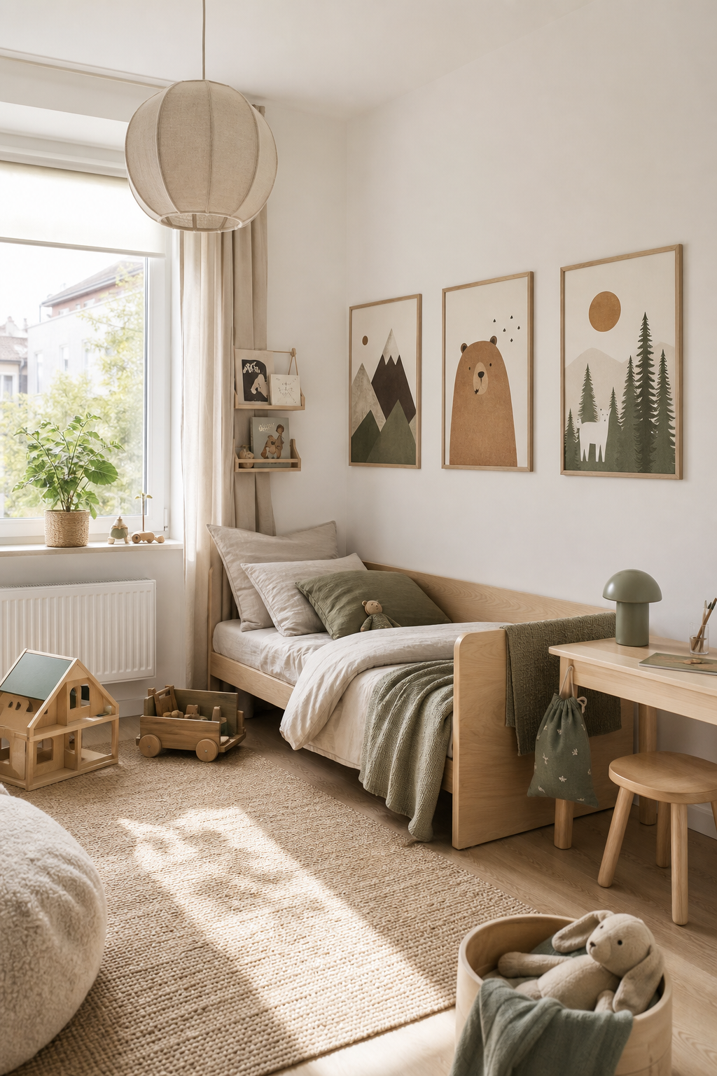 skandinavisches-kinderzimmer-ideen: 11. Schlichte Wand-Prints