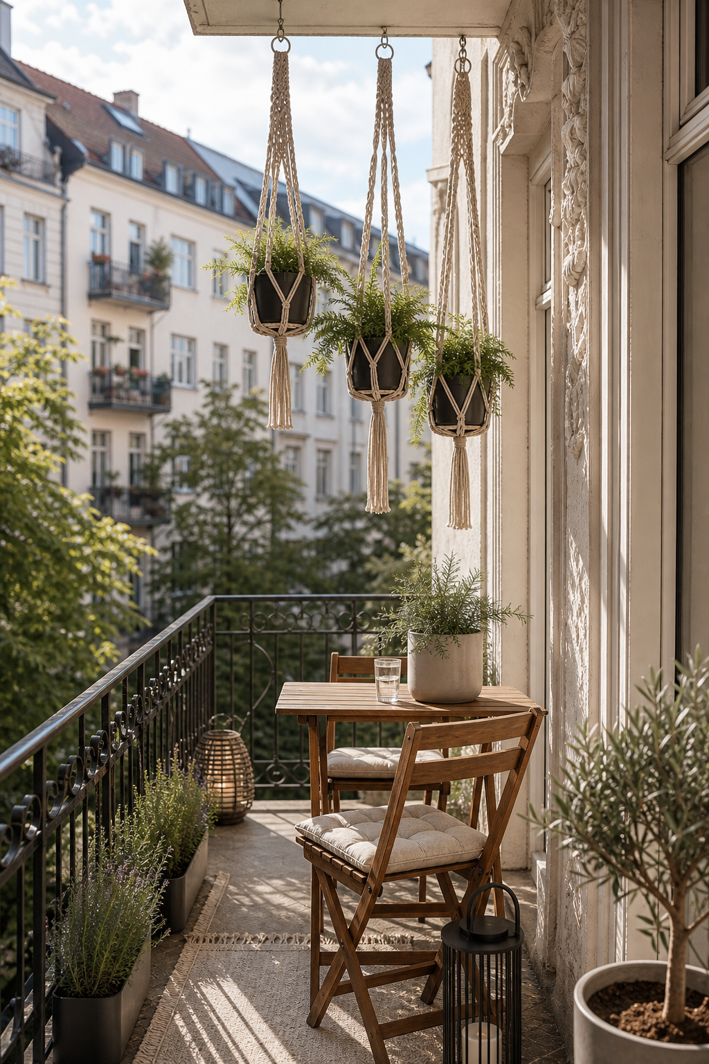 skandinavischer-balkon: 12. Hängende Pflanztöpfe