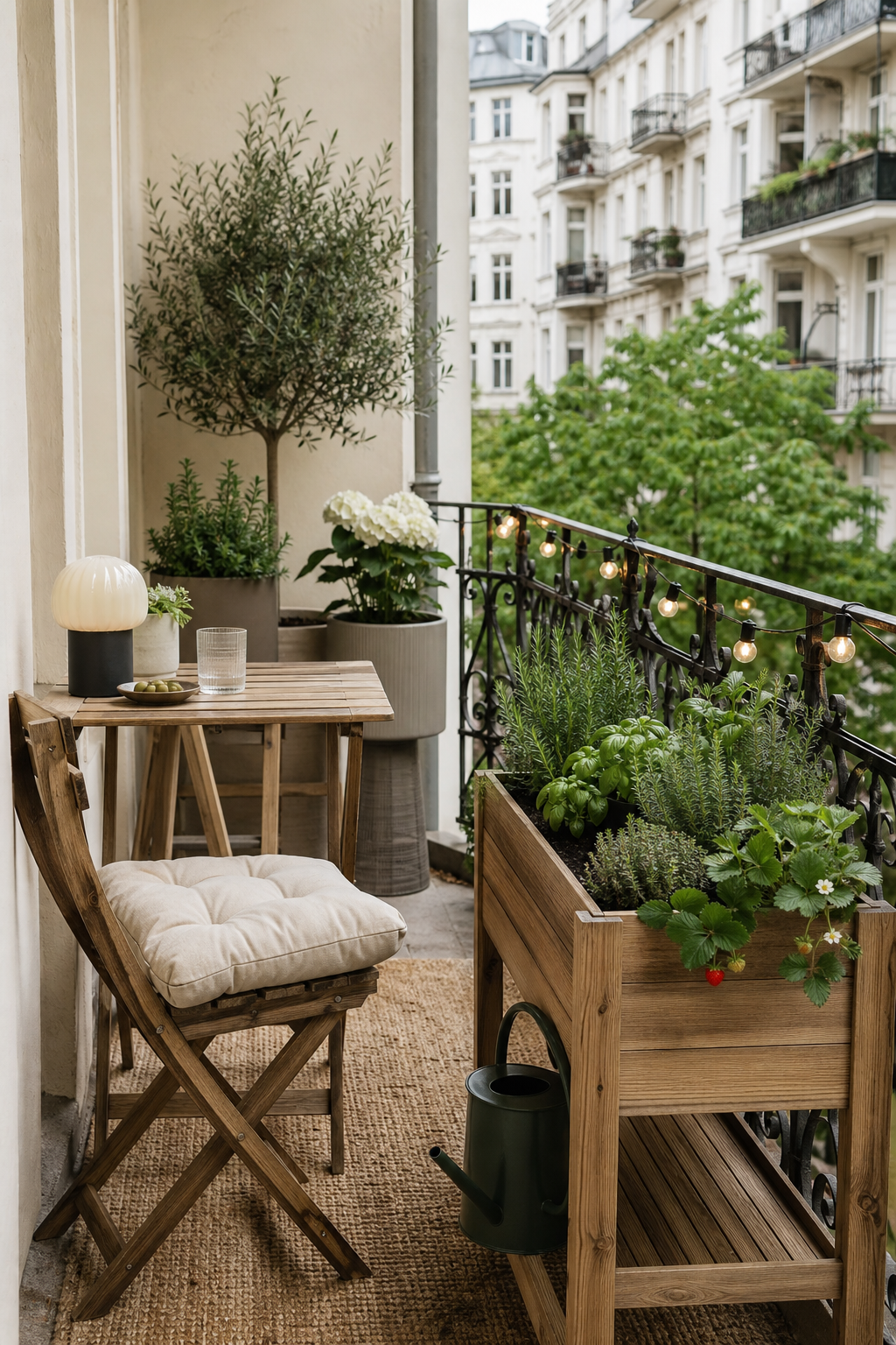 skandinavischer-balkon: 15. Kräuter-Hochbeet im Mini-Format