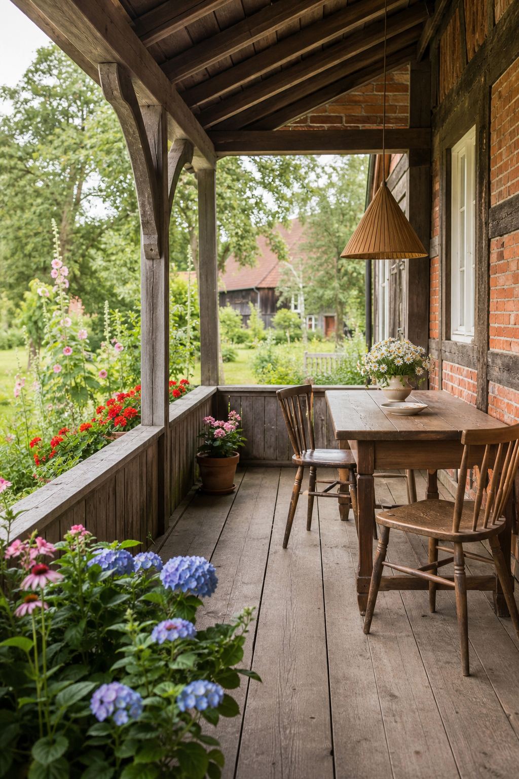 schwedenhaus-veranda-landhaus: 15. Pendelleuchte über dem Esstisch