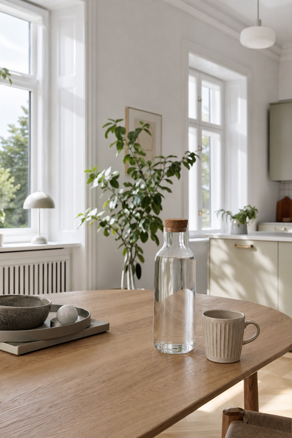 skandinavische-sommerdeko: 15. Glaskaraffe statt Plastikflasche