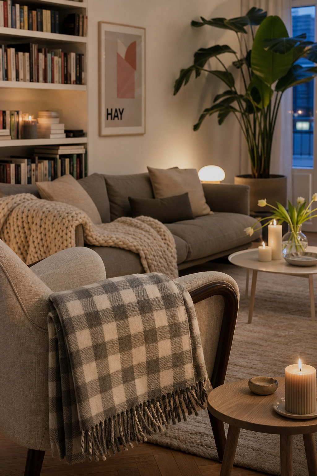 hygge-wohnzimmer-ideen: 17. Klippan-Decke als Investment