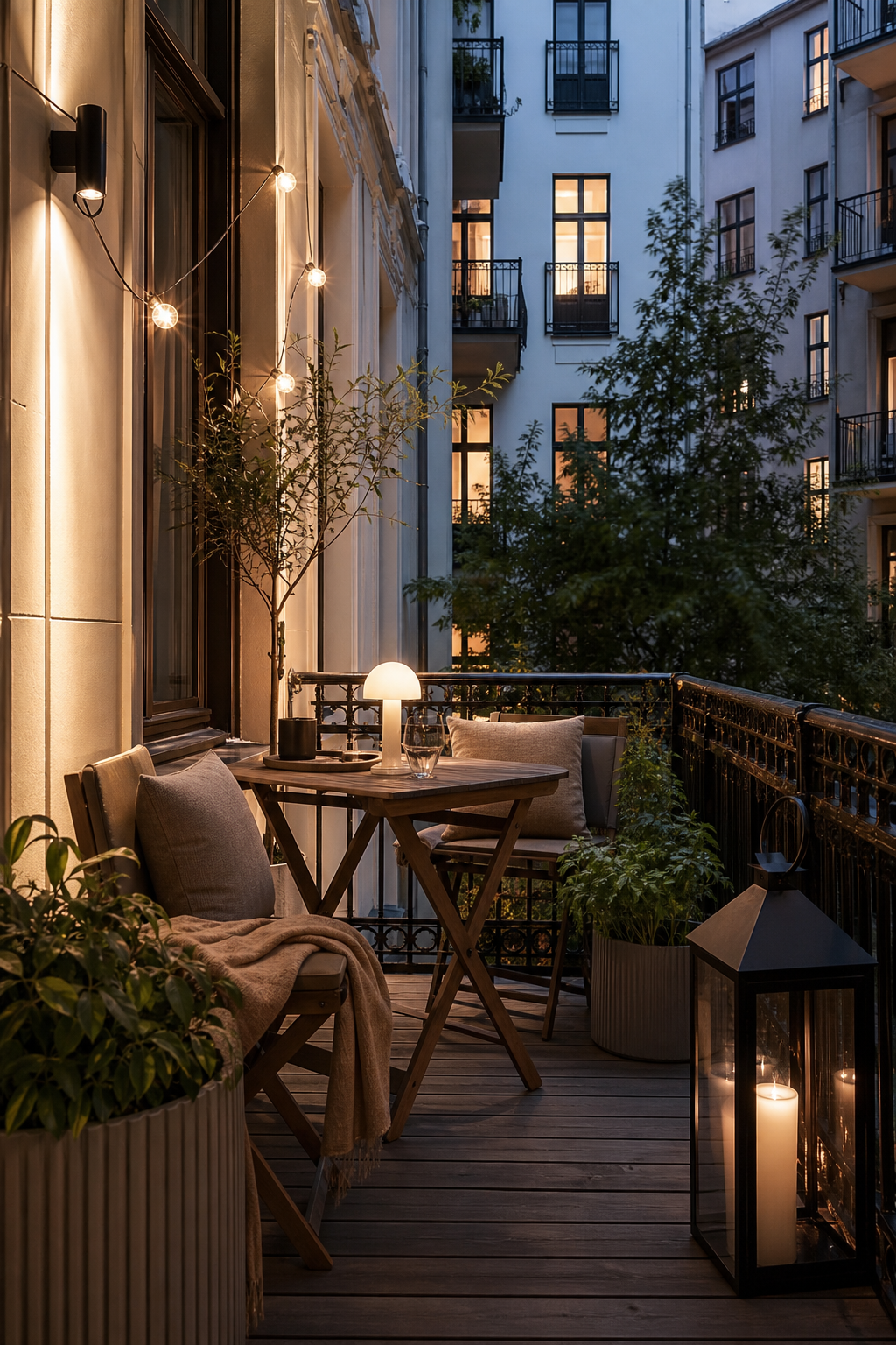 skandinavischer-balkon: 17. Stand-Laterne in Schwarz