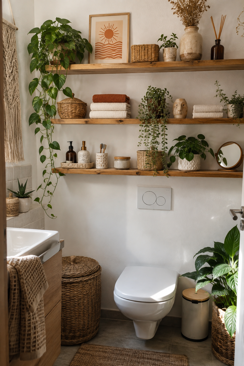 Keramik auf offenen Wandboards Badezimmer