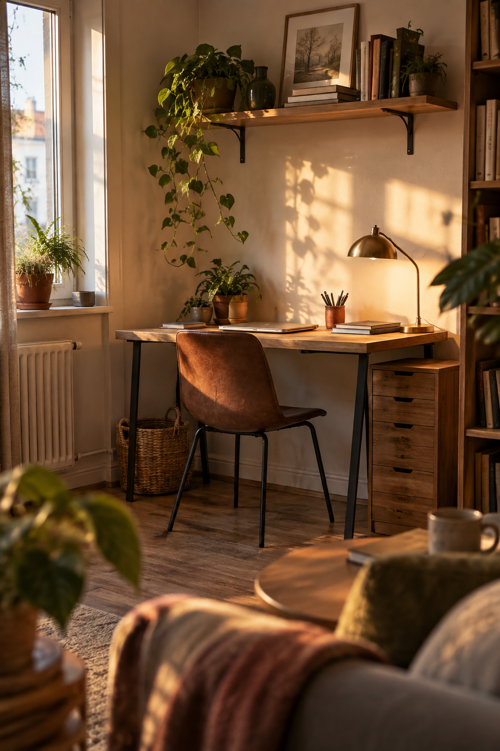 kleine arbeitsnische im zimmer
