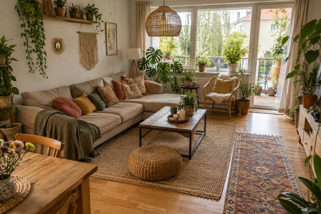 14 Ideen, wie du boho wohnen bunt in deinem Zuhause umsetzt