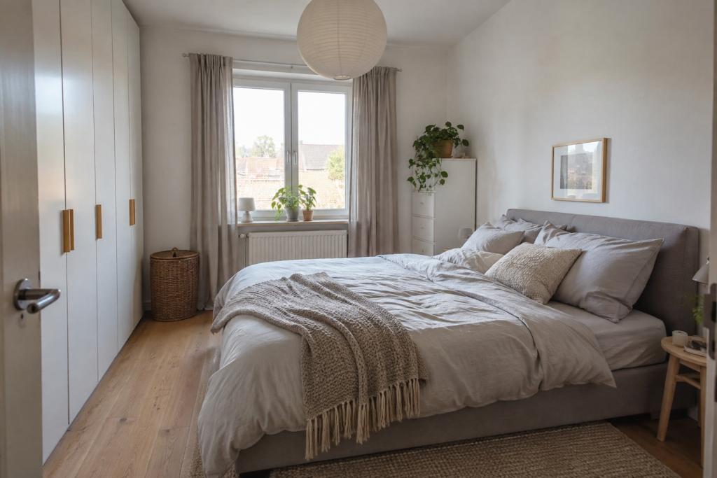 Kleines Zimmer mit großem Bett einrichten: Anleitung in 15 Schritten